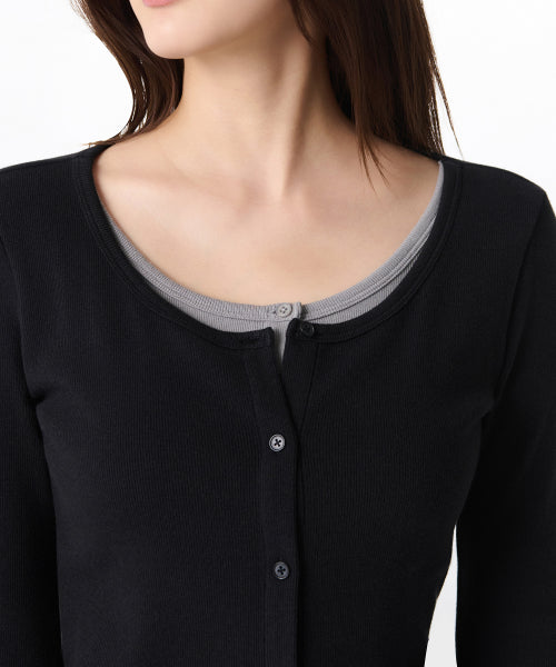 MUSINSA STANDARD WOMAN MUSINSA STANDARD WOMAN Cardigan Slim Fit [Black]