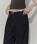 MUSINSA STANDARD WOMAN MUSINSA STANDARD WOMAN Denim Pants Loose Straight Deep Indigo