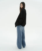 MUSINSA STANDARD WOMAN MUSINSA STANDARD WOMAN Women's Deep Tuck Extra Wide Denim Pants [Light Indigo]