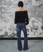 MUSINSA STANDARD WOMAN MUSINSA STANDARD WOMAN Women's Slim Flare Denim Pants [Medium Indigo]