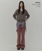 MUSINSA STANDARD WOMAN MUSINSA STANDARD WOMAN Denim Pants Smoke Pink
