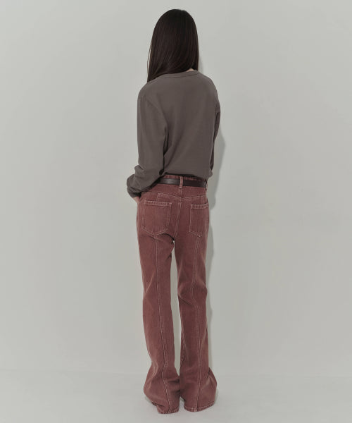 MUSINSA STANDARD WOMAN MUSINSA STANDARD WOMAN Denim Pants Smoke Pink