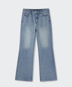 MUSINSA STANDARD WOMAN MUSINSA STANDARD WOMAN Denim Loose Flare Pants (Light Indigo)