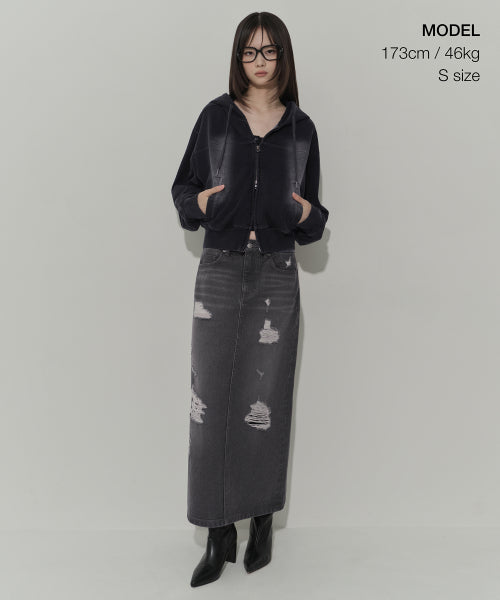 MUSINSA STANDARD WOMAN MUSINSA STANDARD WOMAN Maxi Skirt Charcoal Gray