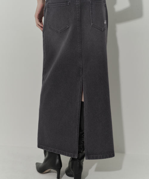 MUSINSA STANDARD WOMAN MUSINSA STANDARD WOMAN Maxi Skirt Charcoal Gray