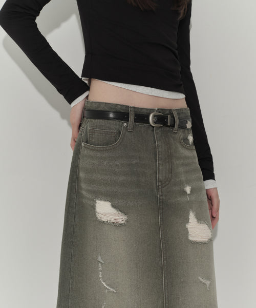 MUSINSA STANDARD WOMAN MUSINSA STANDARD WOMAN Maxi Skirt Khaki