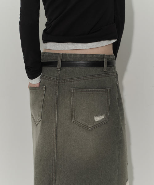 MUSINSA STANDARD WOMAN MUSINSA STANDARD WOMAN Maxi Skirt Khaki