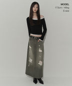 MUSINSA STANDARD WOMAN MUSINSA STANDARD WOMAN Maxi Skirt Khaki