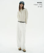 MUSINSA STANDARD WOMAN MUSINSA STANDARD WOMAN Cotton Extra Wide Pants (Cream)