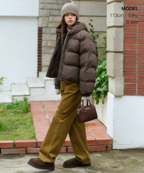 MUSINSA STANDARD WOMAN MUSINSA STANDARD WOMAN Padded Jacket Dark Brown