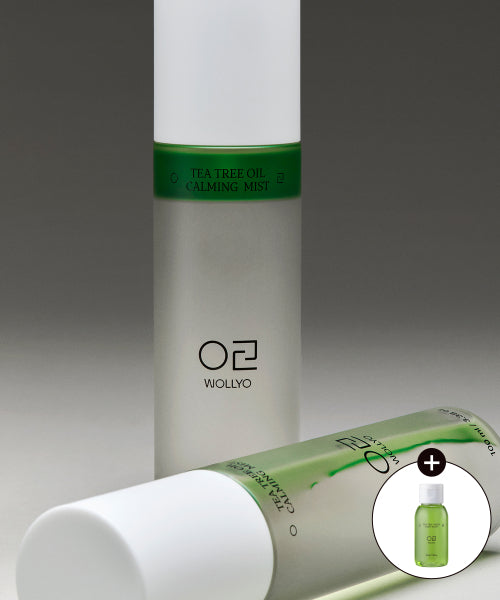 WOLLYO [1+1] Tea Tree Oil Calming Mist 100ml x 2 (+ 40ml Tea Tree Green Body Wash)