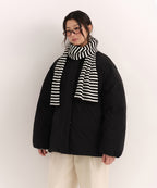MUSINSA STANDARD WOMAN MUSINSA STANDARD WOMAN Women's Striped Knit Muffler (Size: One Size)