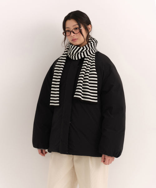MUSINSA STANDARD WOMAN MUSINSA STANDARD WOMAN Women's Striped Knit Muffler (Size: One Size)