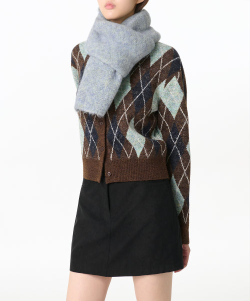 MUSINSA STANDARD WOMAN MUSINSA STANDARD WOMAN Women's Boucle Knit Muffler [Blue Gray]
