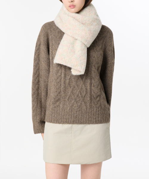MUSINSA STANDARD WOMAN MUSINSA STANDARD WOMAN Women's Boucle Knit Muffler [Ivory]