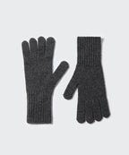 MUSINSA STANDARD WOMAN MUSINSA STANDARD WOMAN Women's Layered Finger Hole Knit Gloves Charcoal Gray