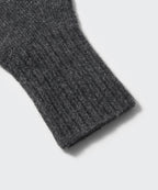MUSINSA STANDARD WOMAN MUSINSA STANDARD WOMAN Women's Layered Finger Hole Knit Gloves Charcoal Gray