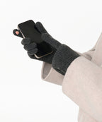 MUSINSA STANDARD WOMAN MUSINSA STANDARD WOMAN Women's Layered Finger Hole Knit Gloves Charcoal Gray