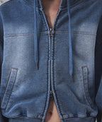 MUSINSA STANDARD WOMAN MUSINSA STANDARD WOMAN Hoodie Zip-up [Blue Gray]