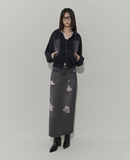 MUSINSA STANDARD WOMAN MUSINSA STANDARD WOMAN Hoodie Charcoal Gray