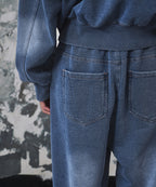 MUSINSA STANDARD WOMAN MUSINSA STANDARD WOMAN Women's Faded Wide Sweatpants Blue Gray