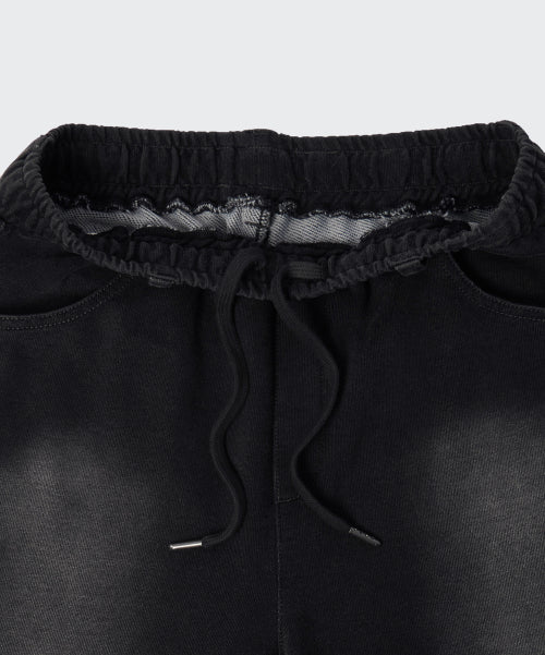 MUSINSA STANDARD WOMAN MUSINSA STANDARD WOMAN Women's Faded Wide Sweat Pants [Charcoal Gray] (Size L)