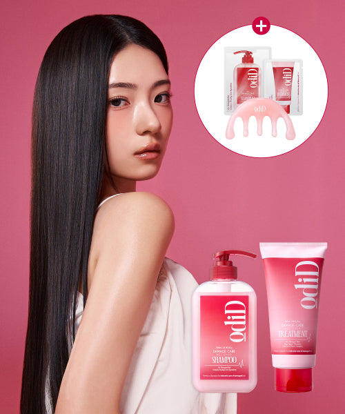 ODID [Set] [Giveaway] Odded Damage Care Recovery Treatment 300ml + Shampoo 500ml + Scalp Gua Sha + Damage Sachet 2 types (shampoo & treatment)