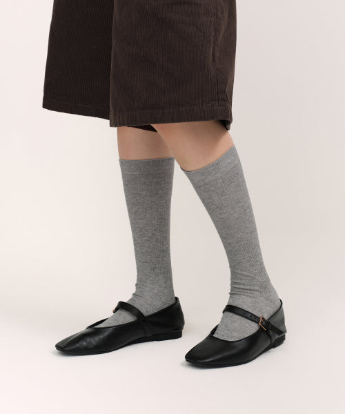 MUSINSA STANDARD WOMAN MUSINSA STANDARD WOMAN Women's Ribbed Slouch Socks 4 Pack (Gray)