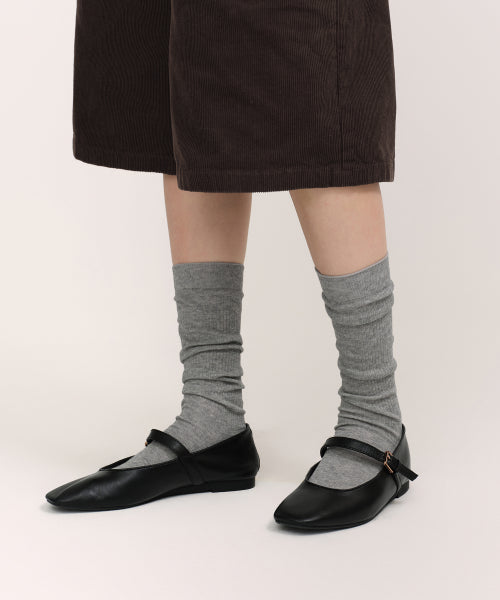 MUSINSA STANDARD WOMAN MUSINSA STANDARD WOMAN Women's Ribbed Slouch Socks 4 Pack (Gray)