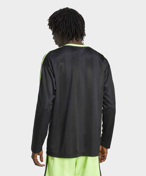 ADIDAS ADIDAS Jacquard Long Sleeve Jersey - Black:Signal Green