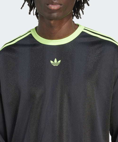 ADIDAS ADIDAS Jacquard Long Sleeve Jersey - Black:Signal Green