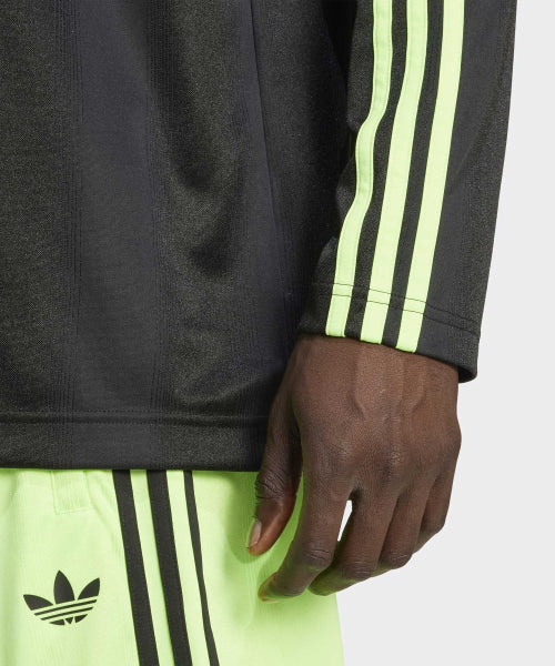 ADIDAS ADIDAS Jacquard Long Sleeve Jersey - Black:Signal Green