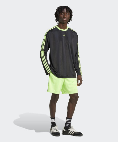 ADIDAS ADIDAS Jacquard Long Sleeve Jersey - Black:Signal Green