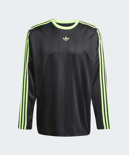 ADIDAS ADIDAS Jacquard Long Sleeve Jersey - Black:Signal Green