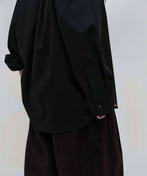 MUSINSA STANDARD WOMAN MUSINSA STANDARD WOMAN Oversized Wool Like Shirt (Black)