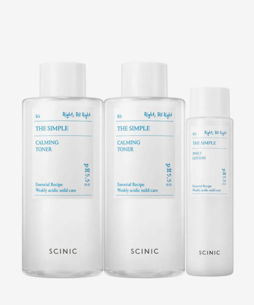 SCINIC SCINIC The Simple Daily Toner 300ml x 2 + Simple Lotion 145ml