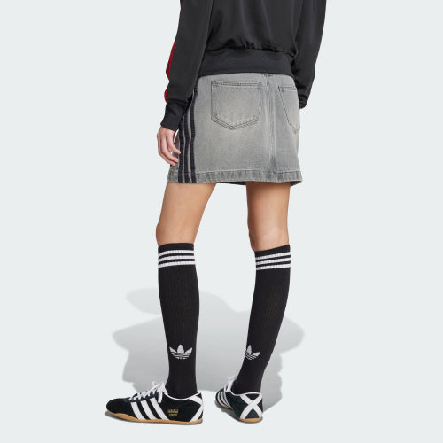 ADIDAS ADIDAS 3S Denim Mini Skirt - Washed Gray Denim