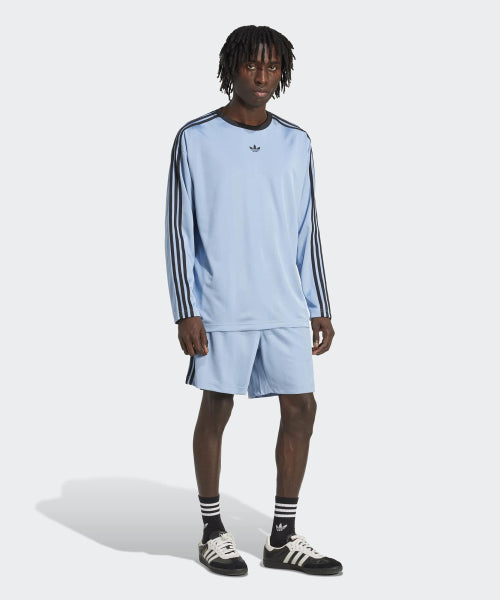ADIDAS ADIDAS T-Shirt Jacquard Long Sleeve - Ash Blue:Black