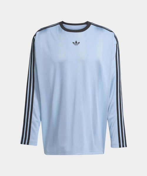 ADIDAS ADIDAS T-Shirt Jacquard Long Sleeve - Ash Blue:Black