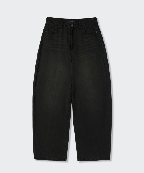 MUSINSA STANDARD WOMAN MUSINSA STANDARD WOMAN Women's Curved Denim Pants (Washed Black)