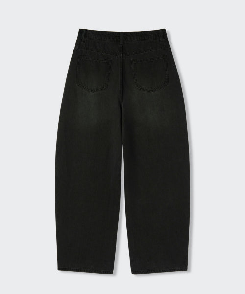 MUSINSA STANDARD WOMAN MUSINSA STANDARD WOMAN Women's Curved Denim Pants (Washed Black)