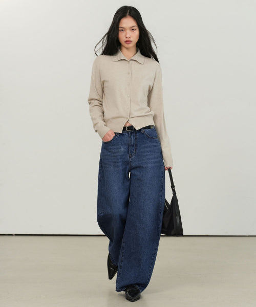 MUSINSA STANDARD WOMAN MUSINSA STANDARD WOMAN Women's Curved Denim Pants [Medium Indigo]