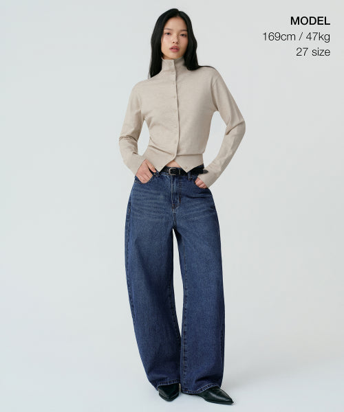 MUSINSA STANDARD WOMAN MUSINSA STANDARD WOMAN Women's Curved Denim Pants [Medium Indigo]