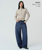 MUSINSA STANDARD WOMAN MUSINSA STANDARD WOMAN Women's Curved Denim Pants [Medium Indigo]