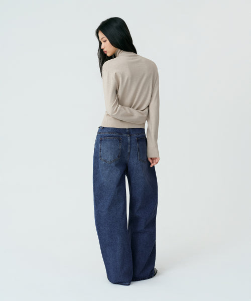 MUSINSA STANDARD WOMAN MUSINSA STANDARD WOMAN Women's Curved Denim Pants [Medium Indigo]