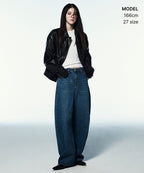 MUSINSA STANDARD WOMAN MUSINSA STANDARD WOMAN Women's Curved Denim Pants [Medium Indigo]