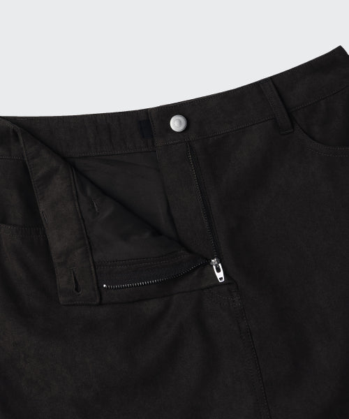 MUSINSA STANDARD WOMAN MUSINSA STANDARD WOMAN Women's Synthetic Suede Mini Skirt [Black]