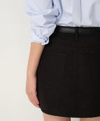 MUSINSA STANDARD WOMAN MUSINSA STANDARD WOMAN Women's Synthetic Suede Mini Skirt [Black]