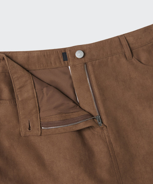 MUSINSA STANDARD WOMAN MUSINSA STANDARD WOMAN Women's Synthetic Suede Mini Skirt Light Brown