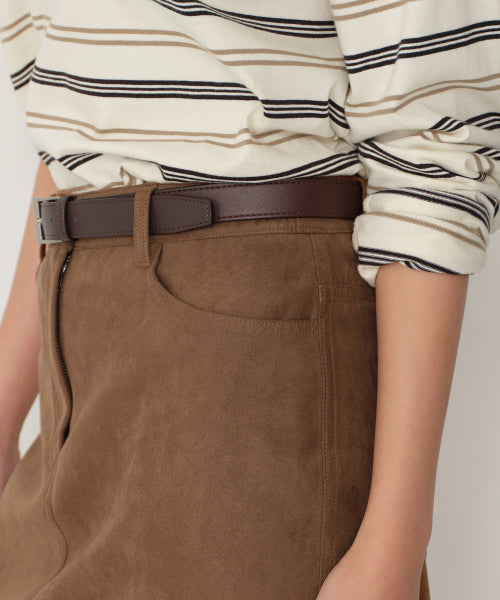 MUSINSA STANDARD WOMAN MUSINSA STANDARD WOMAN Women's Synthetic Suede Mini Skirt Light Brown